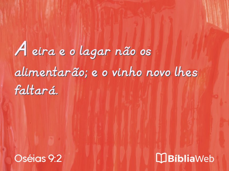 Oséias 9:2 em imagem para compartilhar