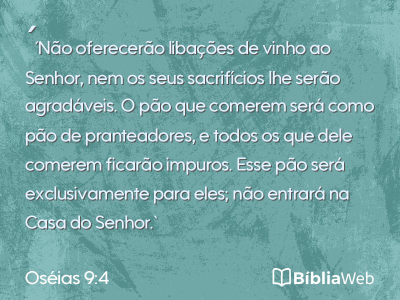 Oséias 9:4 em imagem para compartilhar