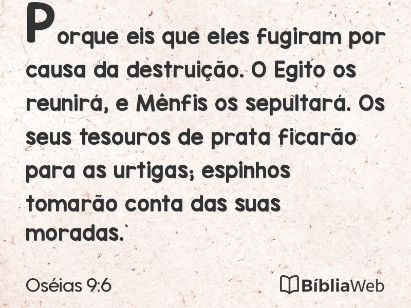 Oséias 9:6 em imagem para compartilhar