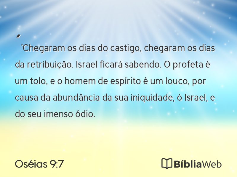 Oséias 9:7 em imagem para compartilhar