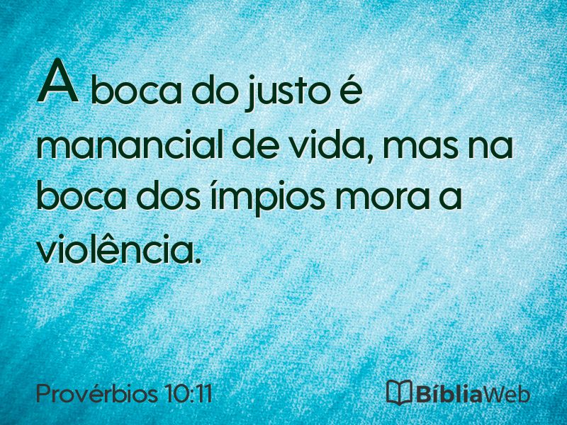 Provérbios 10:11 em imagem para compartilhar