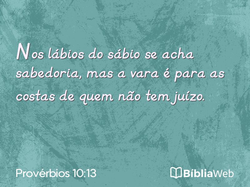 Provérbios 10:13 em imagem para compartilhar