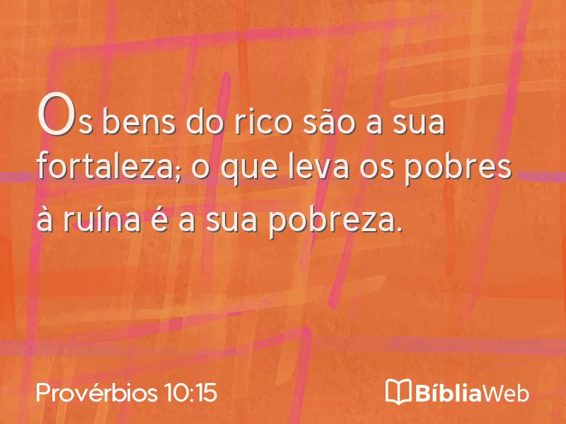 Provérbios 10:15 em imagem para compartilhar