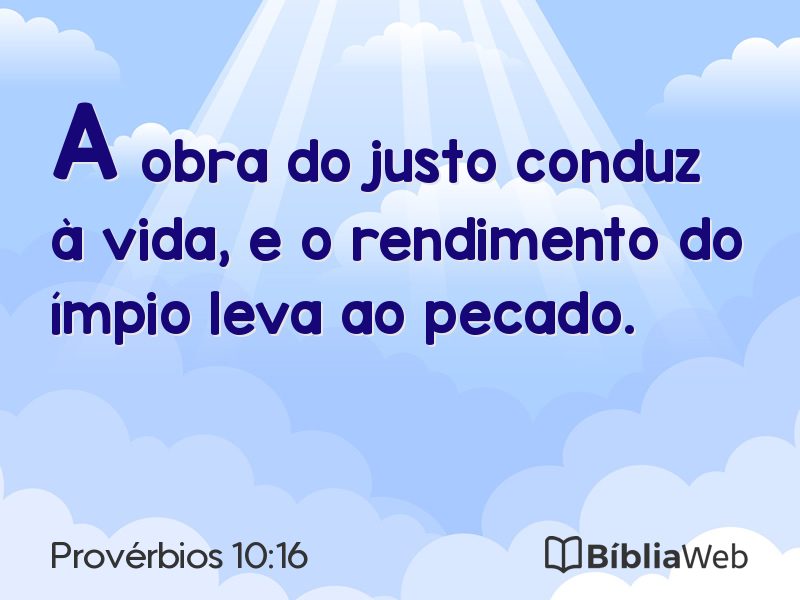 Provérbios 10:16 em imagem para compartilhar