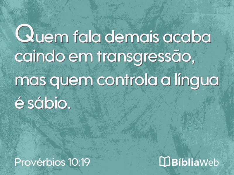 Provérbios 10:19 em imagem para compartilhar