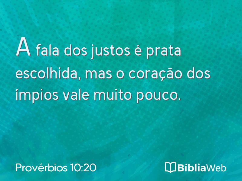 Provérbios 10:20 em imagem para compartilhar