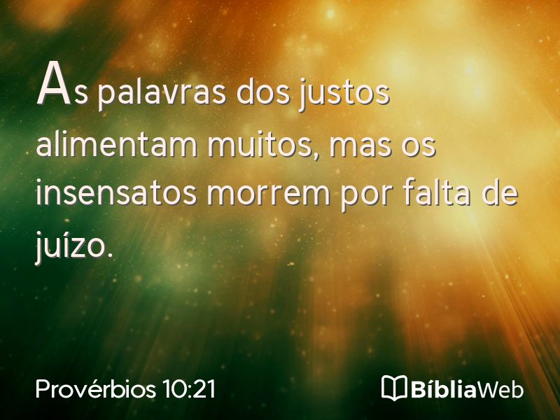 Provérbios 10:21 em imagem para compartilhar