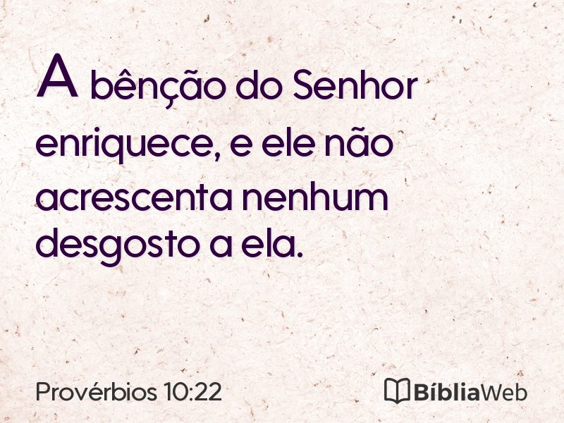 Provérbios 10:22 em imagem para compartilhar