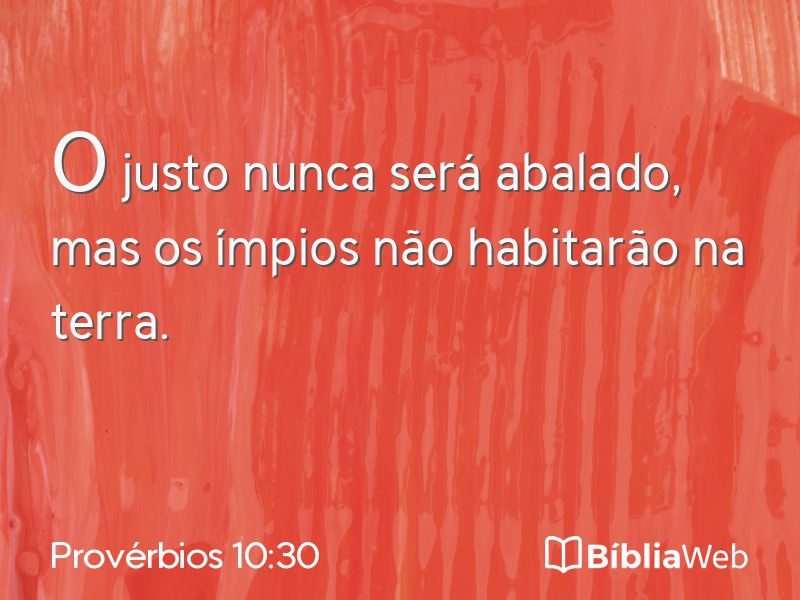 Provérbios 10:30 em imagem para compartilhar