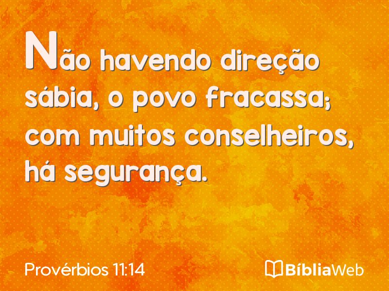 Provérbios 11:14 em imagem para compartilhar
