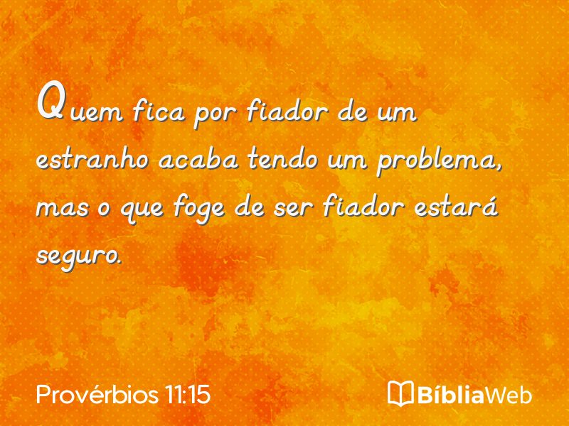 Provérbios 11:15 em imagem para compartilhar