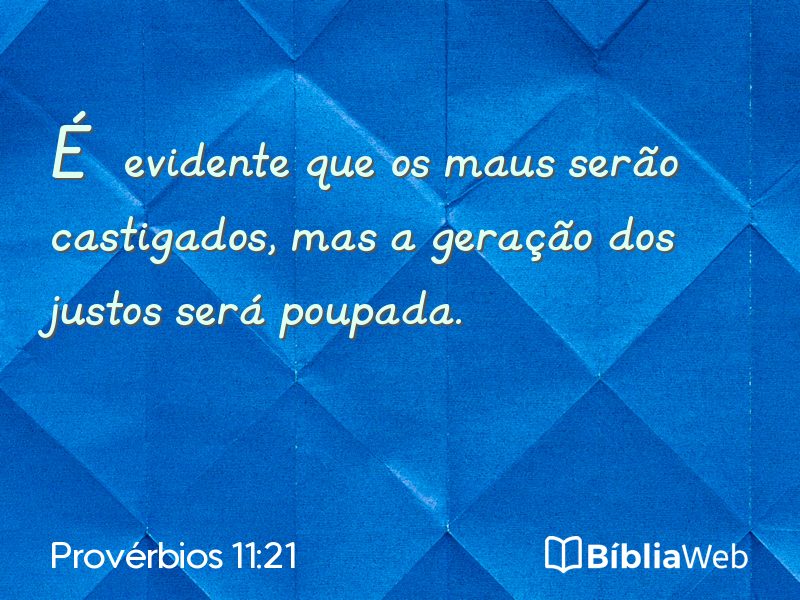 Provérbios 11:21 em imagem para compartilhar