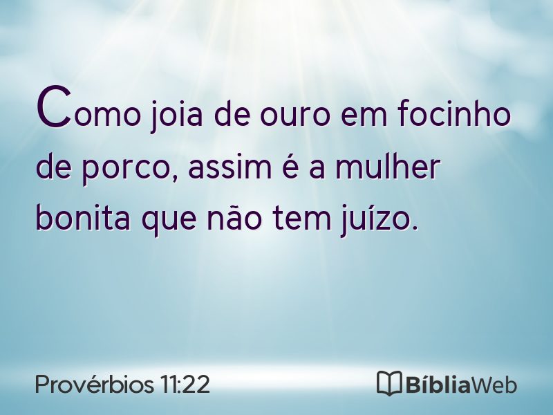 Provérbios 11:22 em imagem para compartilhar