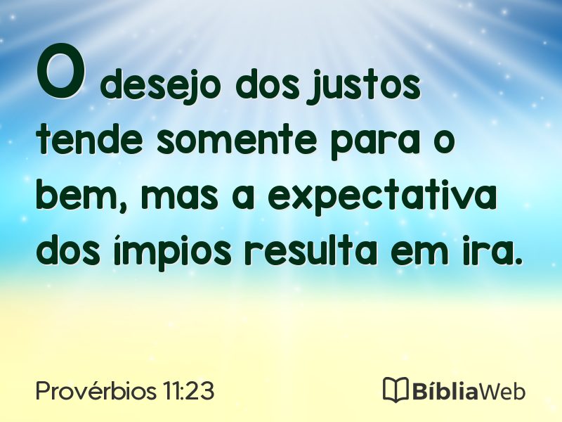 Provérbios 11:23 em imagem para compartilhar