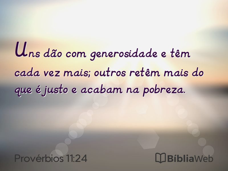 Provérbios 11:24 em imagem para compartilhar