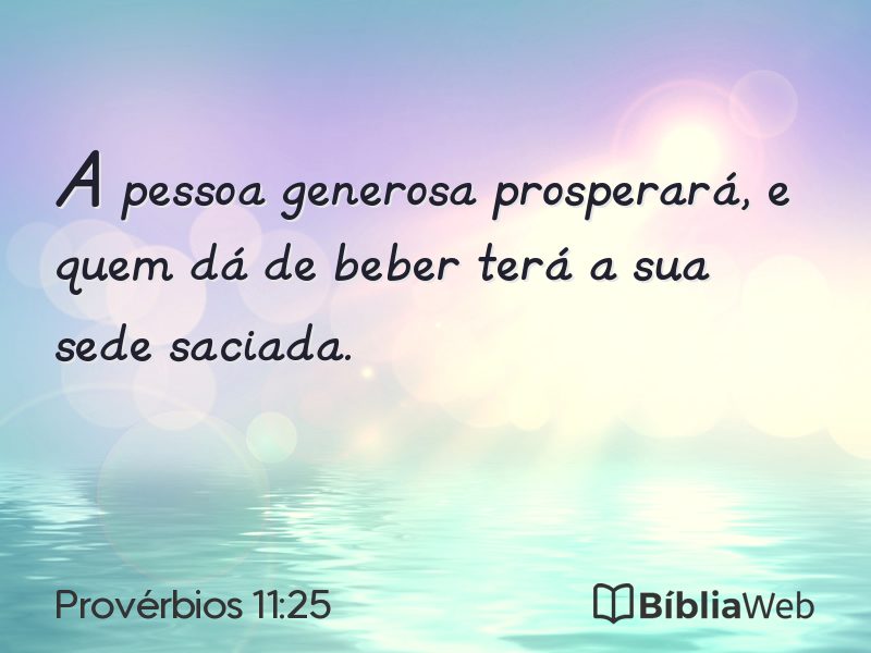 Provérbios 11:25 em imagem para compartilhar