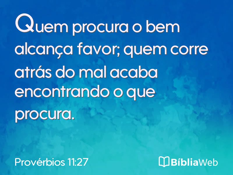 Provérbios 11:27 em imagem para compartilhar