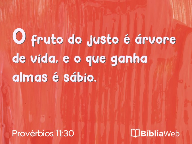 Provérbios 11:30 em imagem para compartilhar