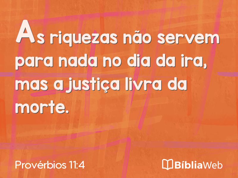 Provérbios 11:4 em imagem para compartilhar