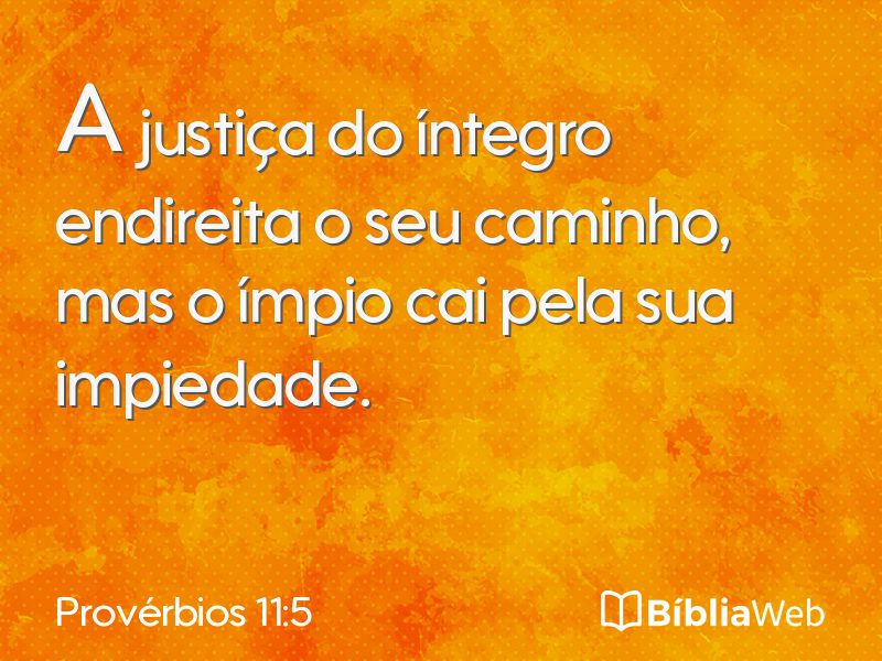 Provérbios 11:5 em imagem para compartilhar
