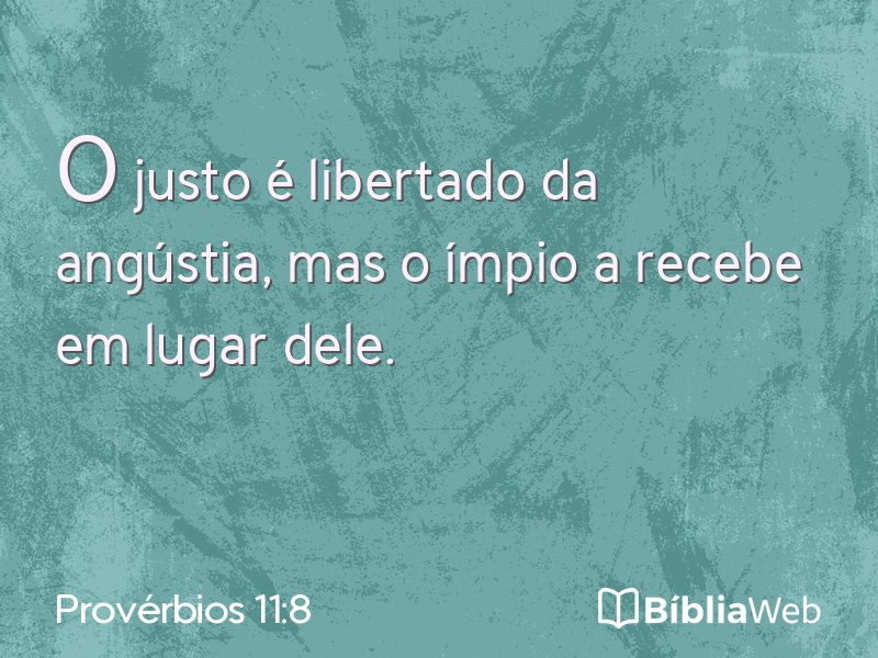 Provérbios 11:8 em imagem para compartilhar