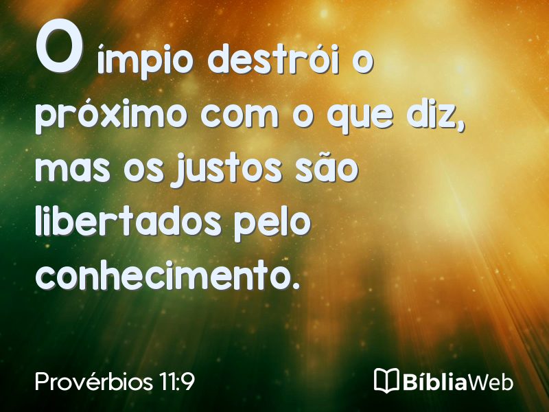 Provérbios 11:9 em imagem para compartilhar
