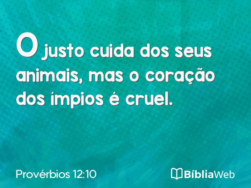 Provérbios 12:10 em imagem para compartilhar