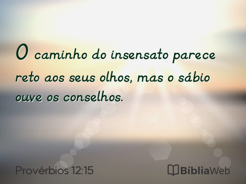 Provérbios 12:15 em imagem para compartilhar