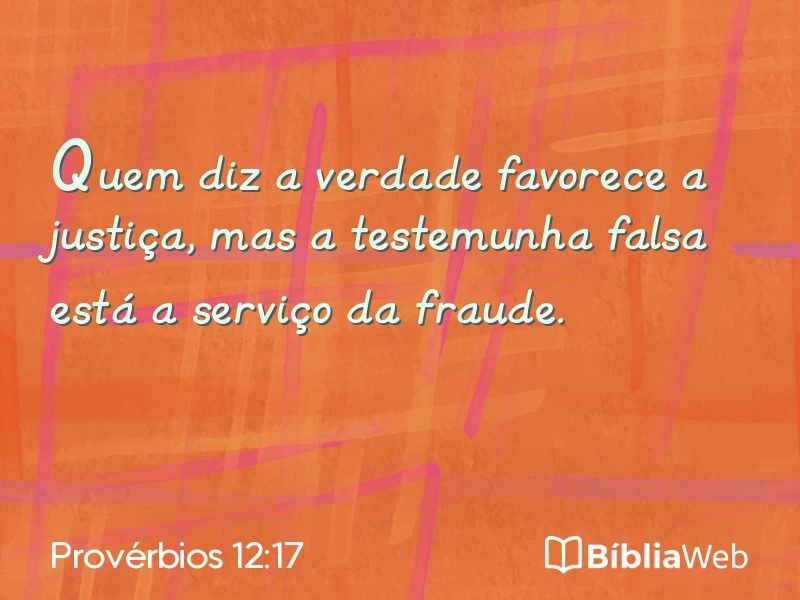 Provérbios 12:17 em imagem para compartilhar