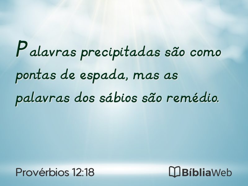 Provérbios 12:18 em imagem para compartilhar