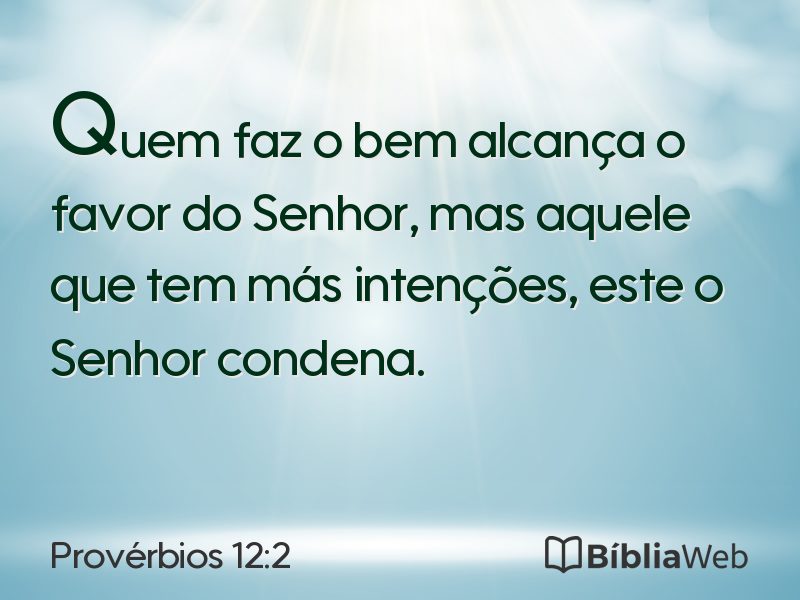 Provérbios 12:2 em imagem para compartilhar