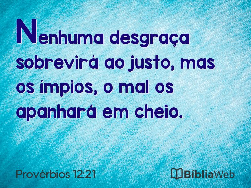 Provérbios 12:21 em imagem para compartilhar