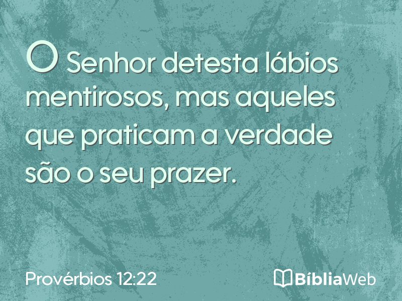 Provérbios 12:22 em imagem para compartilhar