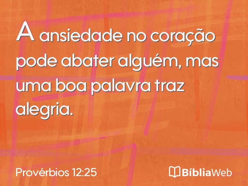 Provérbios 12:25 em imagem para compartilhar