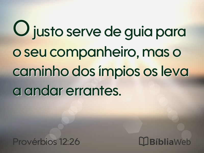 Provérbios 12:26 em imagem para compartilhar
