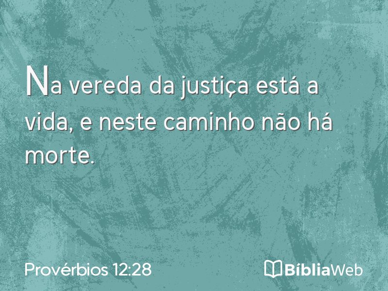 Provérbios 12:28 em imagem para compartilhar