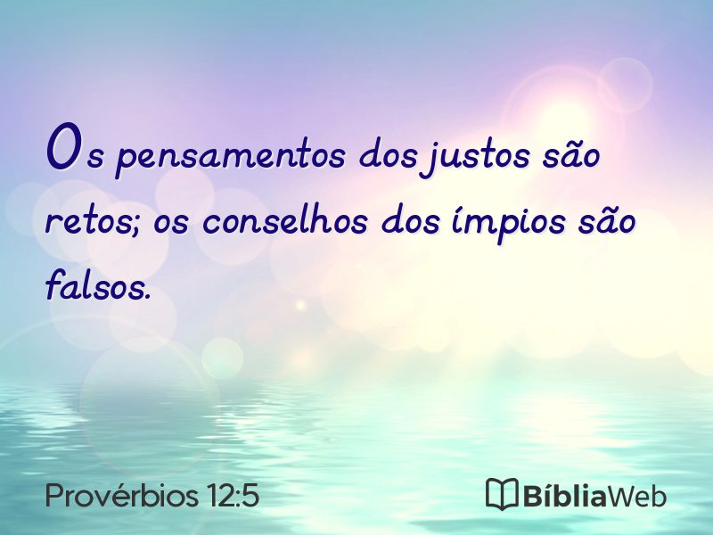 Provérbios 12:5 em imagem para compartilhar