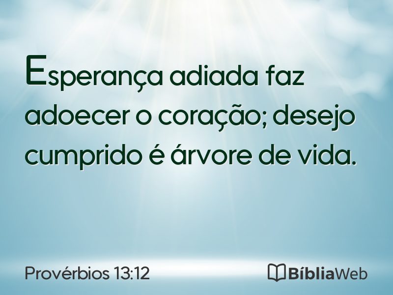 Provérbios 13:12 em imagem para compartilhar