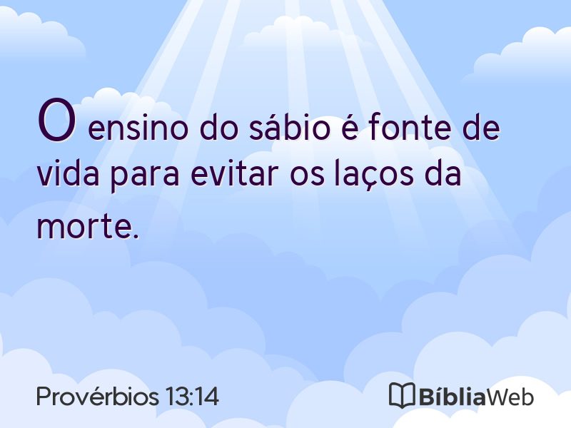 Provérbios 13:14 em imagem para compartilhar
