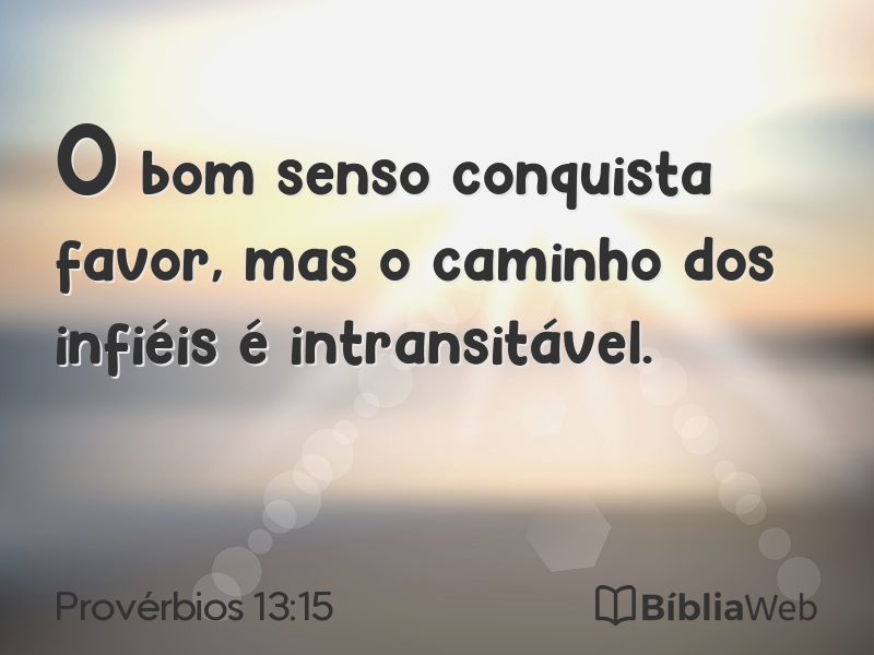 Provérbios 13:15 em imagem para compartilhar