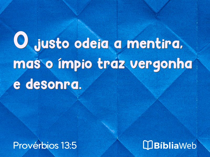 Provérbios 13:5 em imagem para compartilhar