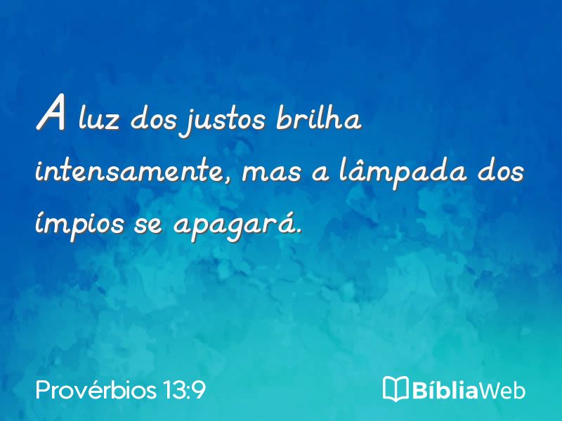 Provérbios 13:9 em imagem para compartilhar
