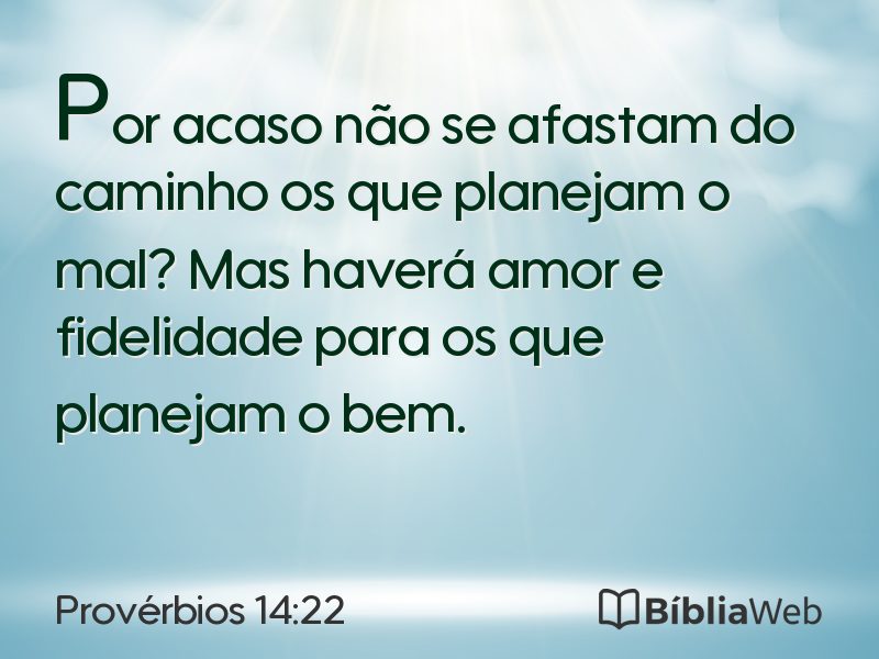 Provérbios 14:22 em imagem para compartilhar