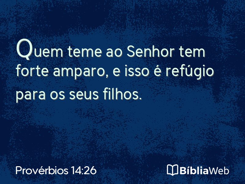 Provérbios 14:26 em imagem para compartilhar