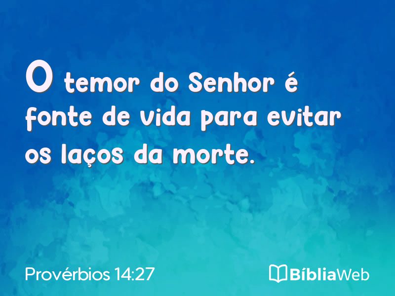 Provérbios 14:27 em imagem para compartilhar