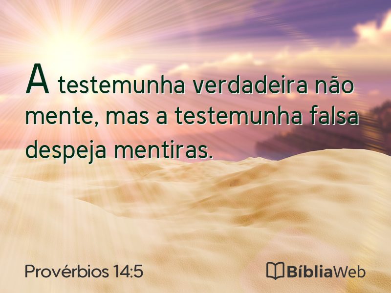Provérbios 14:5 em imagem para compartilhar
