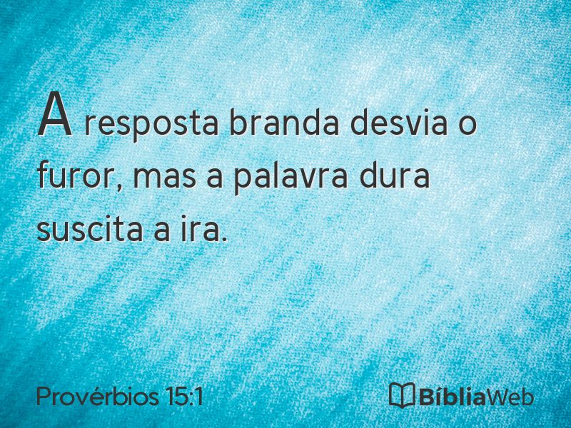 Provérbios 15:1 em imagem para compartilhar
