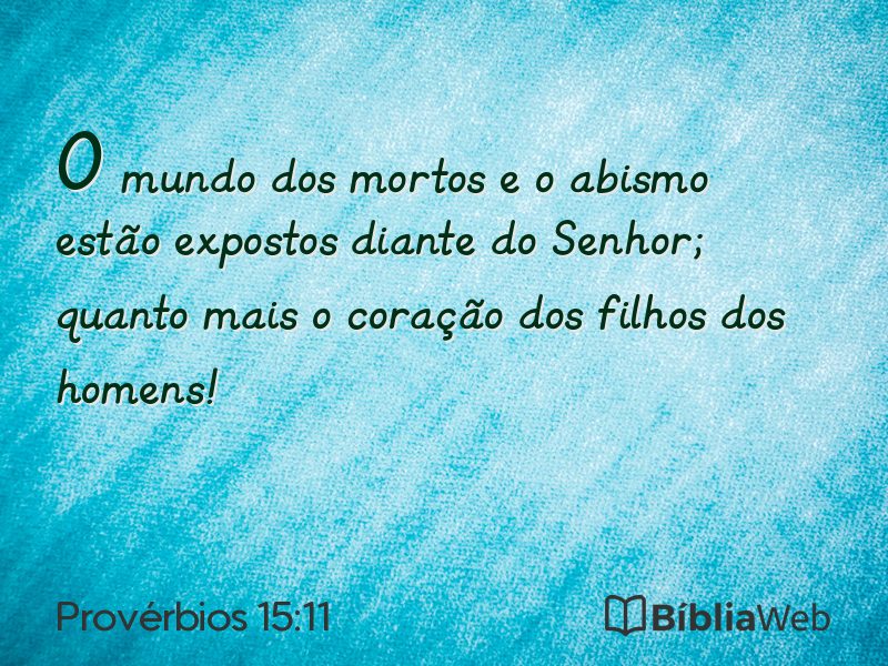 Provérbios 15:11 em imagem para compartilhar