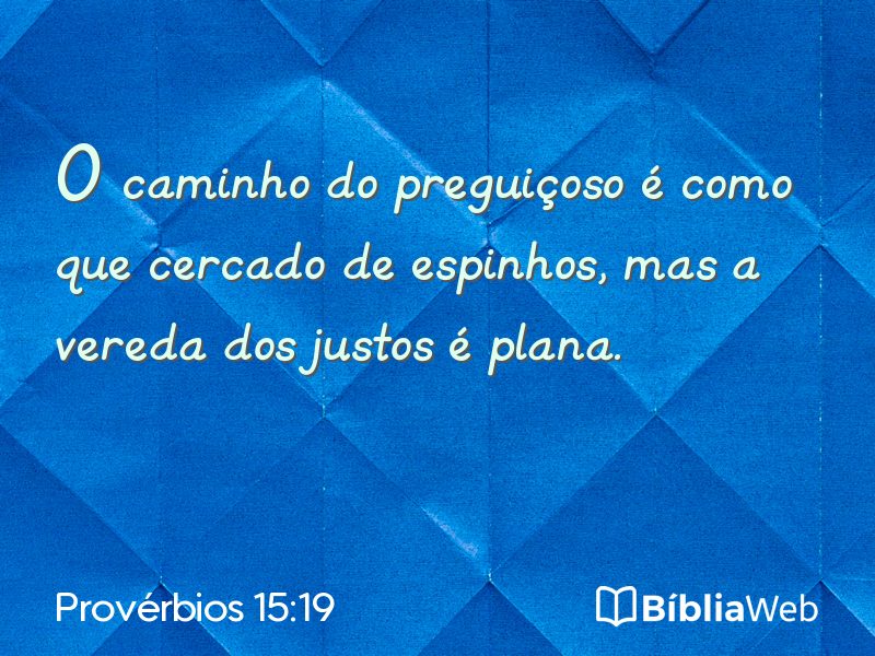 Provérbios 15:19 em imagem para compartilhar