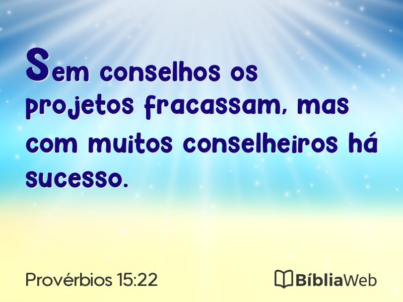 Provérbios 15:22 em imagem para compartilhar